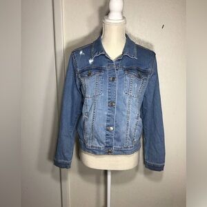 Ondear Nation  Girls Denim Jacket 100% Cotton Sz XXL (18) Button - Front Closure
